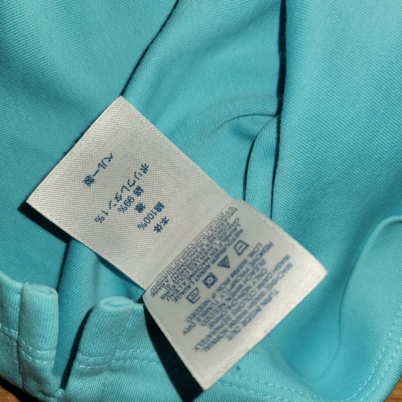 Lands' End teal Polo Shirt x-small - Picture 6 of 9